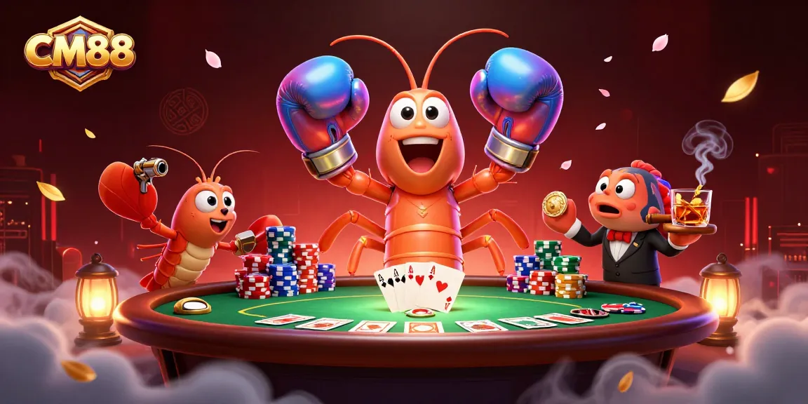 Engage with CM88’s thrilling poker scene featuring vibrant characters and dynamic elements.