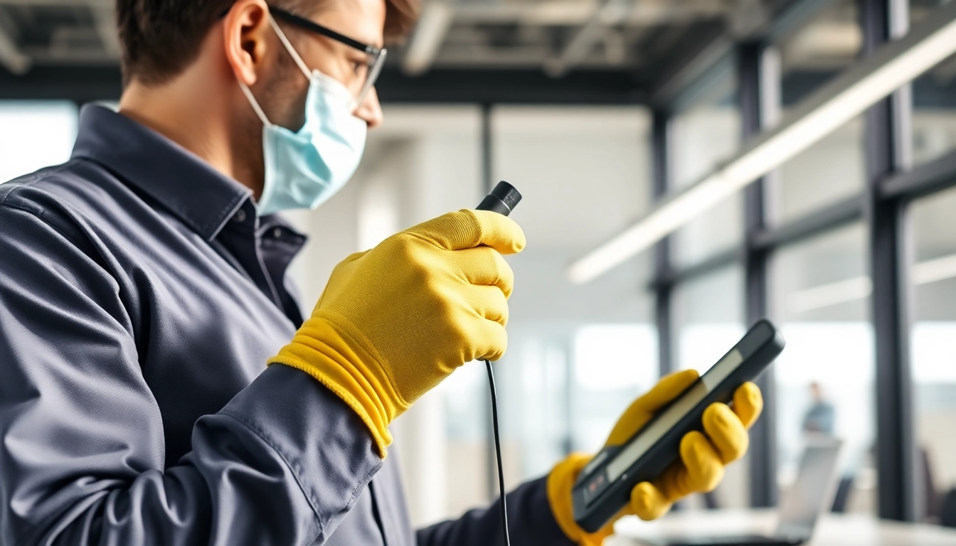 Conducting a DGUV V3 Prüfung to ensure workplace safety and compliance with regulations.