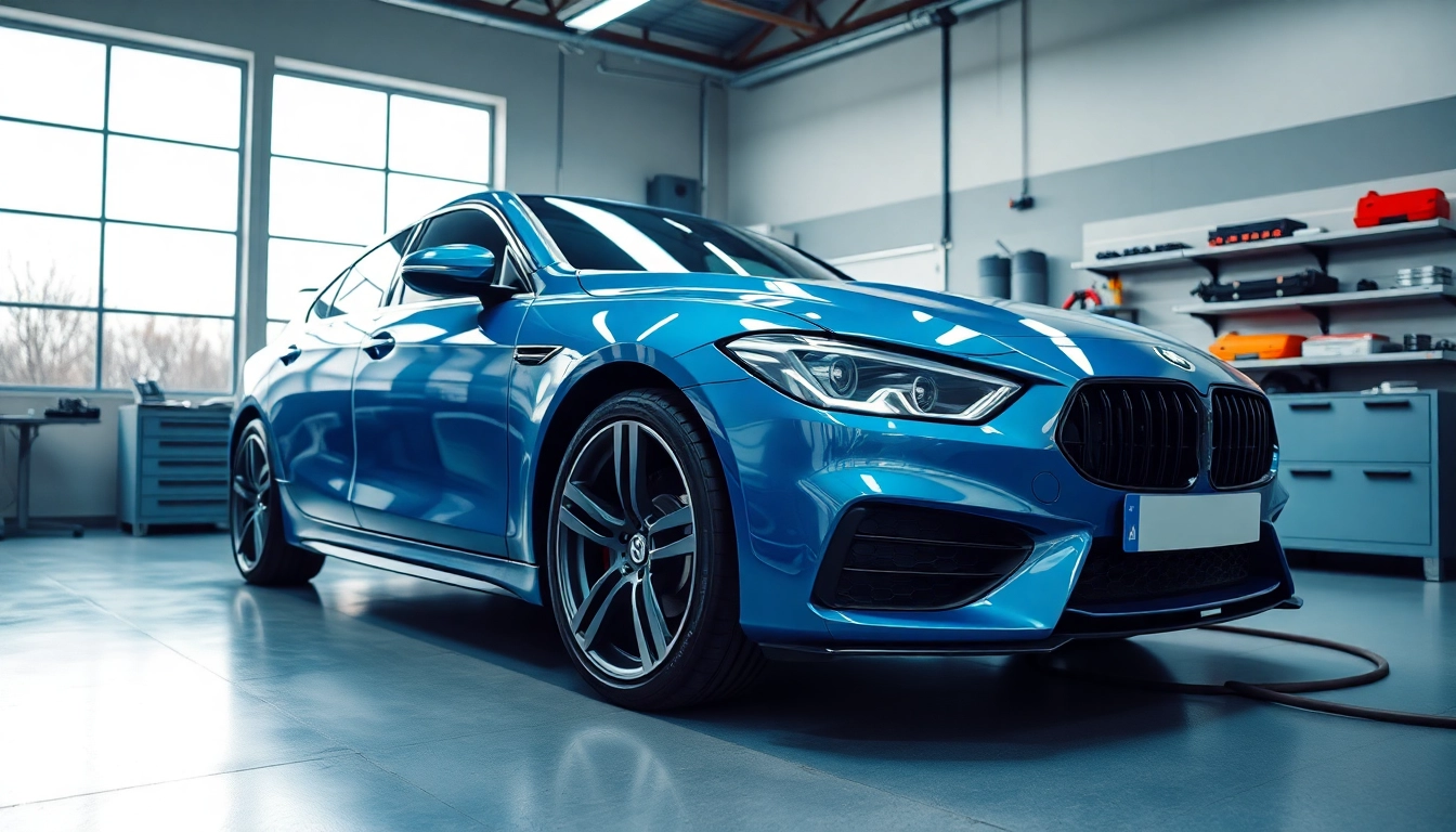 Kratzer Reparatur Auto München: Professionelle Lackreparatur in einer modernen Werkstatt.