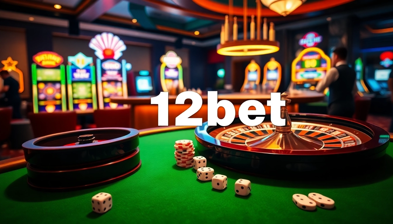 Experience excitement and luxury while placing bets with link 12bet in a vibrant casino setting.