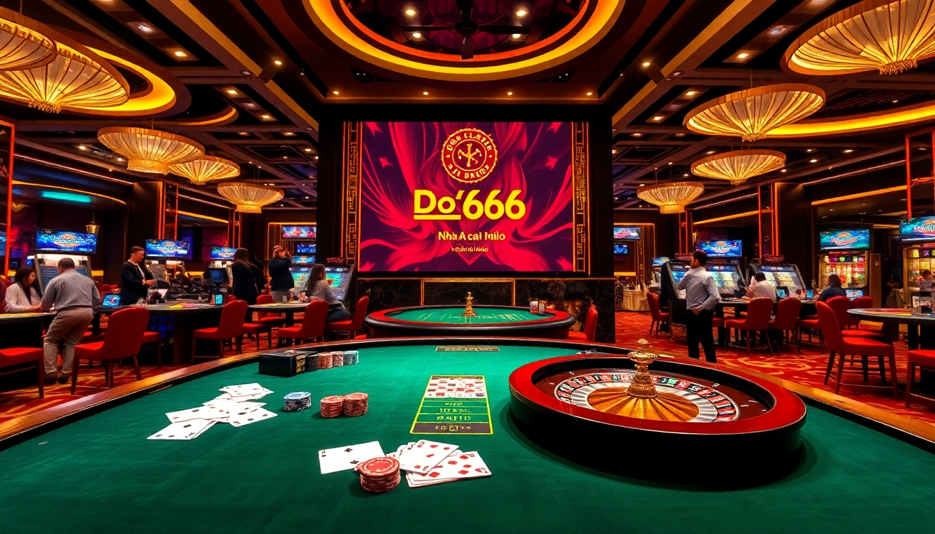 Experience luxury gaming at Nhà cái Do666 with vibrant casino tables and thrilling action.