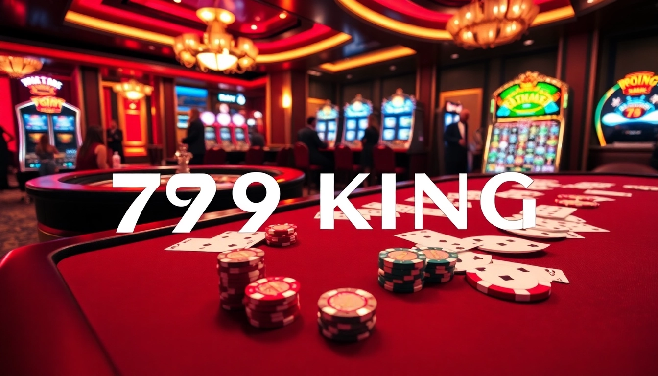 Experience the excitement of 79KING at a luxury casino with vibrant games and high-stakes betting.