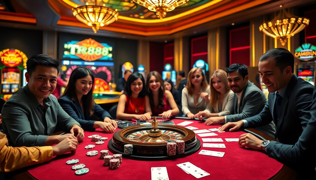 Engage in an exciting gaming experience at TR88 with vibrant casino elements.