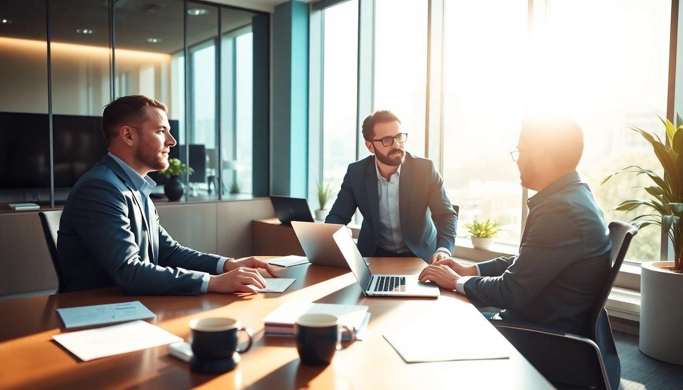Headhunter IT berät Kandidaten in einem modernen Büro mit professioneller Atmosphäre.