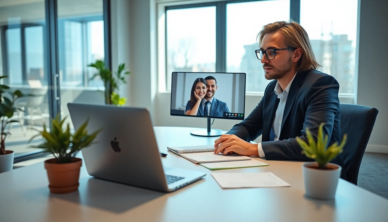 Headhunter Schweiz konsultiert klienten in einem modernen büro mit natürlichem licht