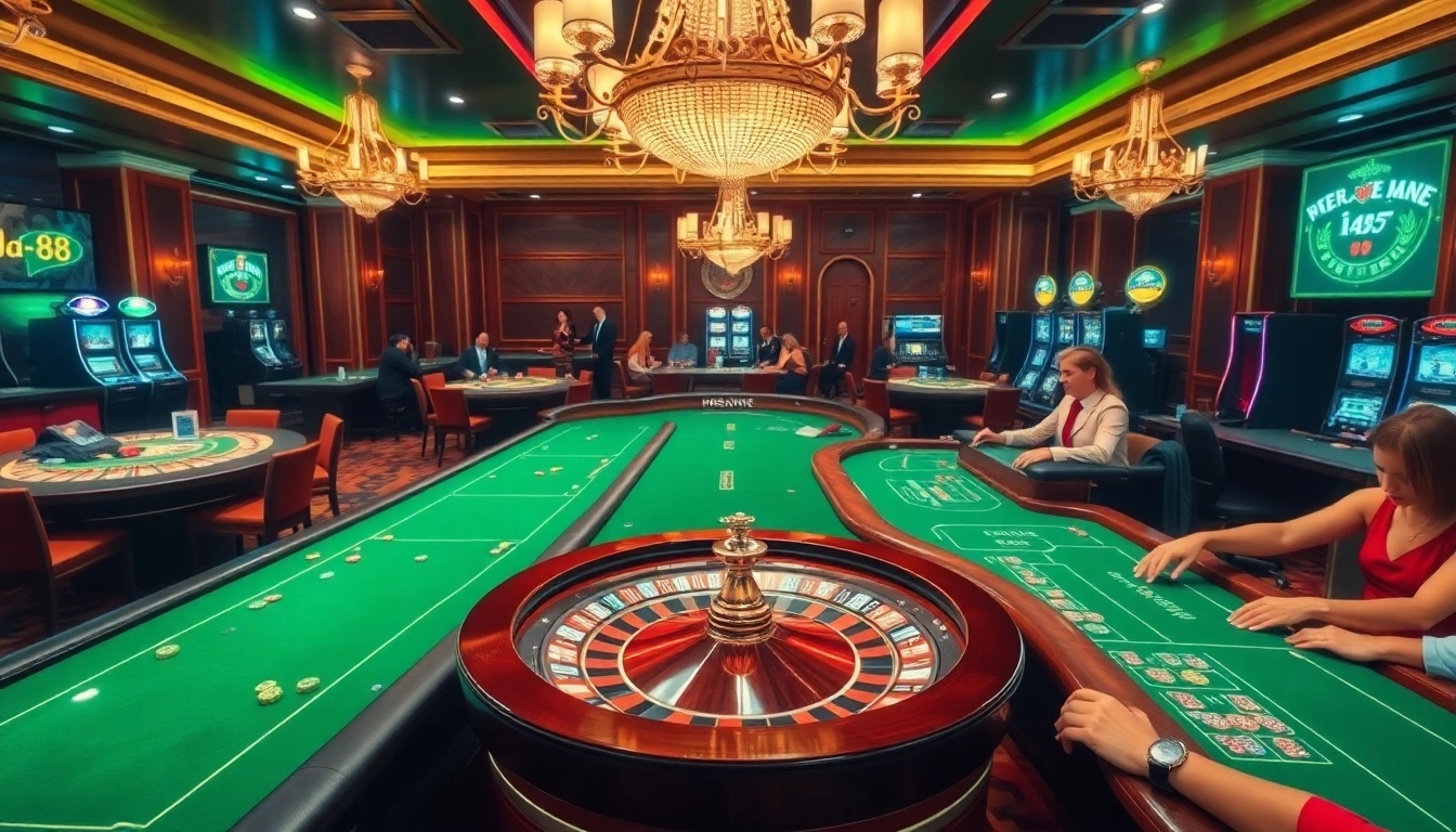Experience high-stakes gaming with da 88 in a luxurious casino setting filled with excitement and elegance.