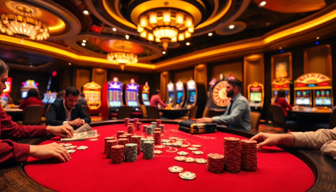 Engage in thrilling poker play at https://www.vaoluoitv.com/ with vibrant chips and an exciting atmosphere.