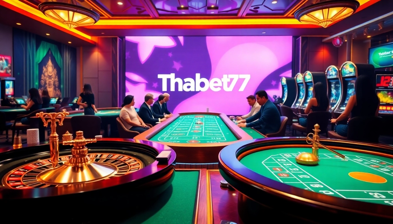 Players enjoy the thrilling online casino experience with Thabet77's engaging games.