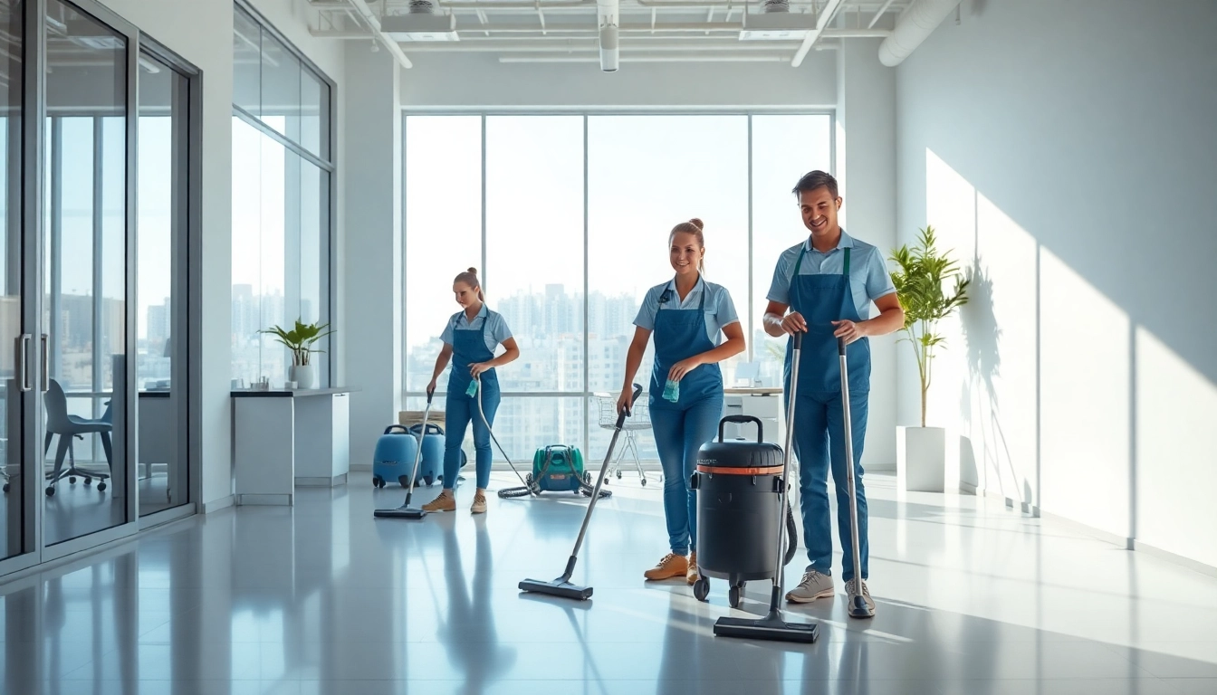Professionelle gebäudereinigung münchen in einem modernen Büro mit hellem Licht.