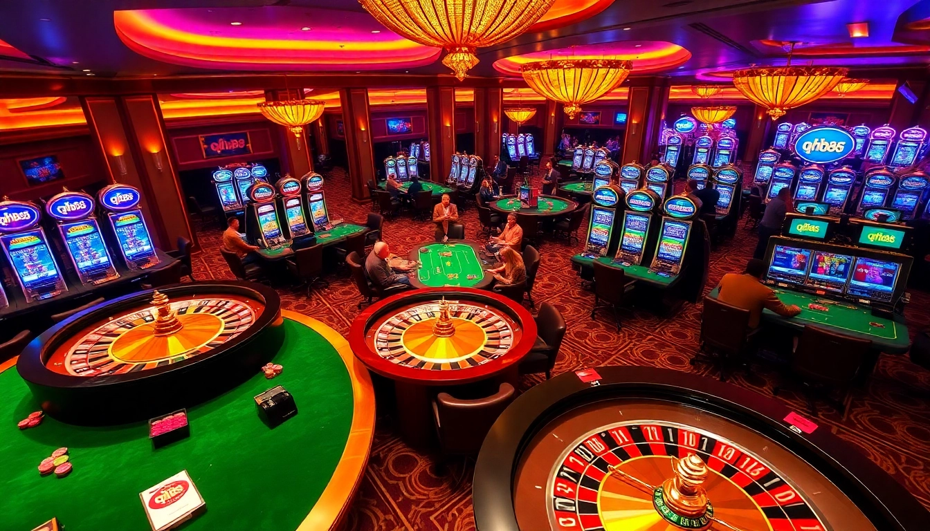 Experience the thrilling atmosphere of qh88 casino with vibrant tables and lively games.