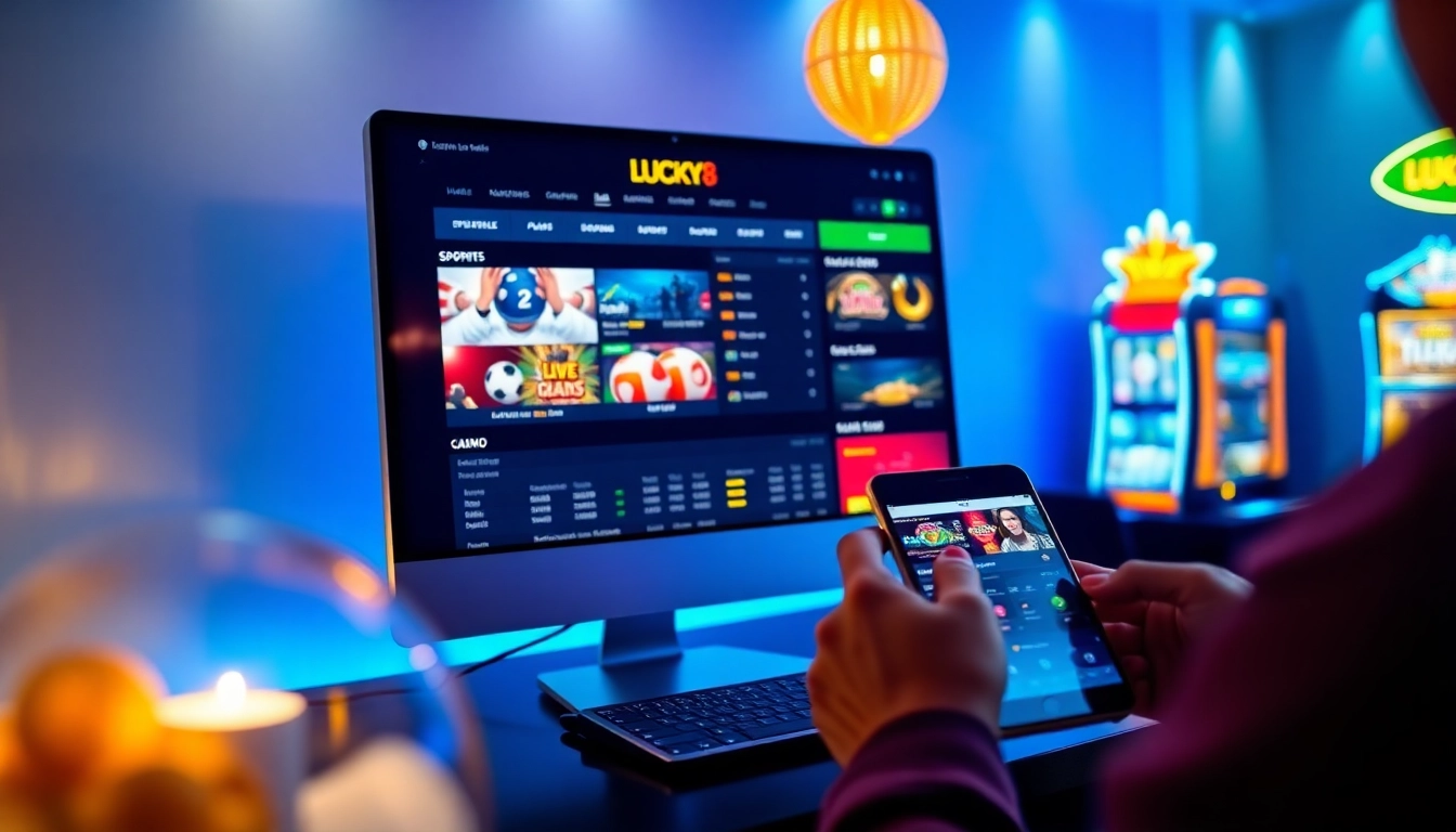 LUCKY8 online gaming experience showcasing exciting betting options and user-friendly interface.