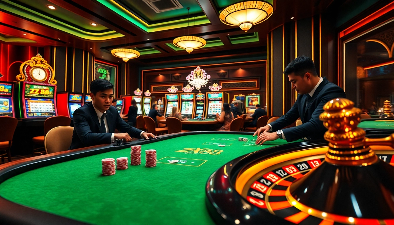 Experience the thrill of Zx 88 with vibrant casino tables and dynamic gaming action.