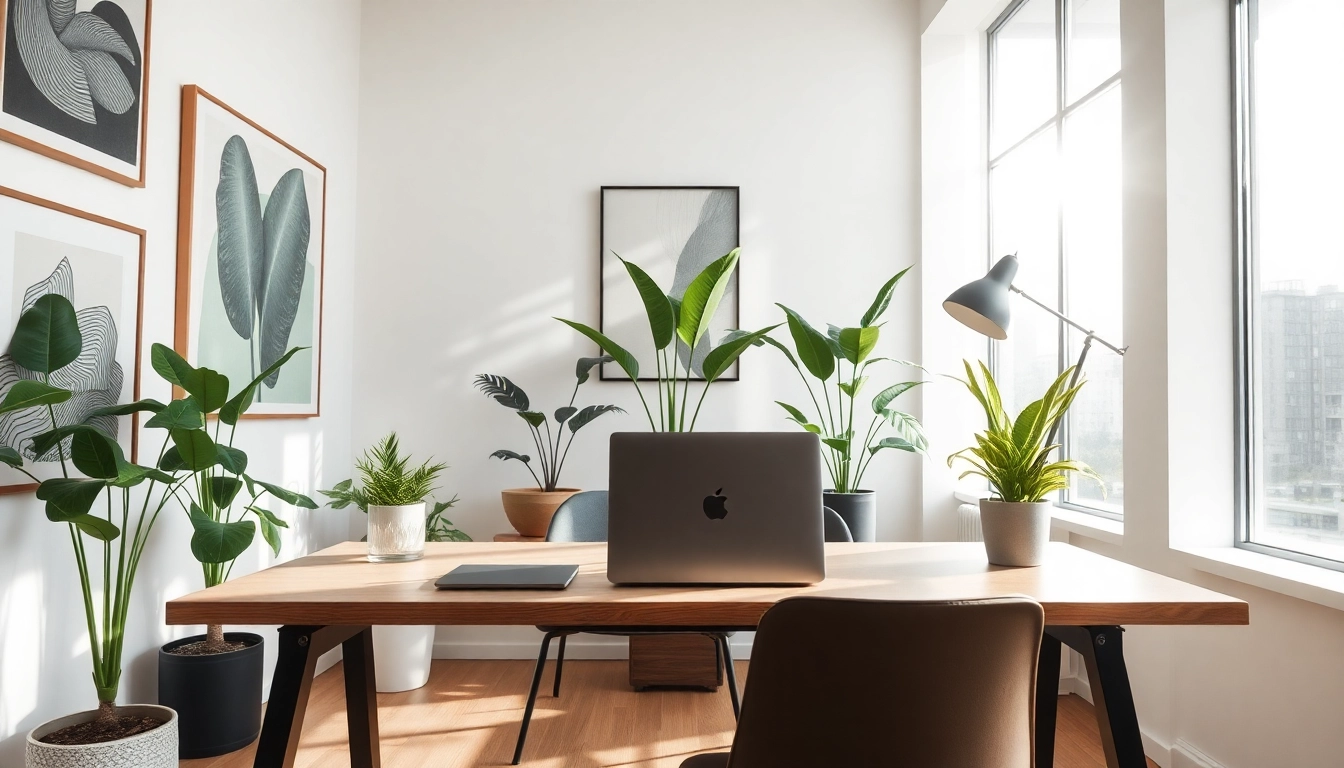 Modern workspace design by Haus of Design featuring sleek furniture and ample natural light.