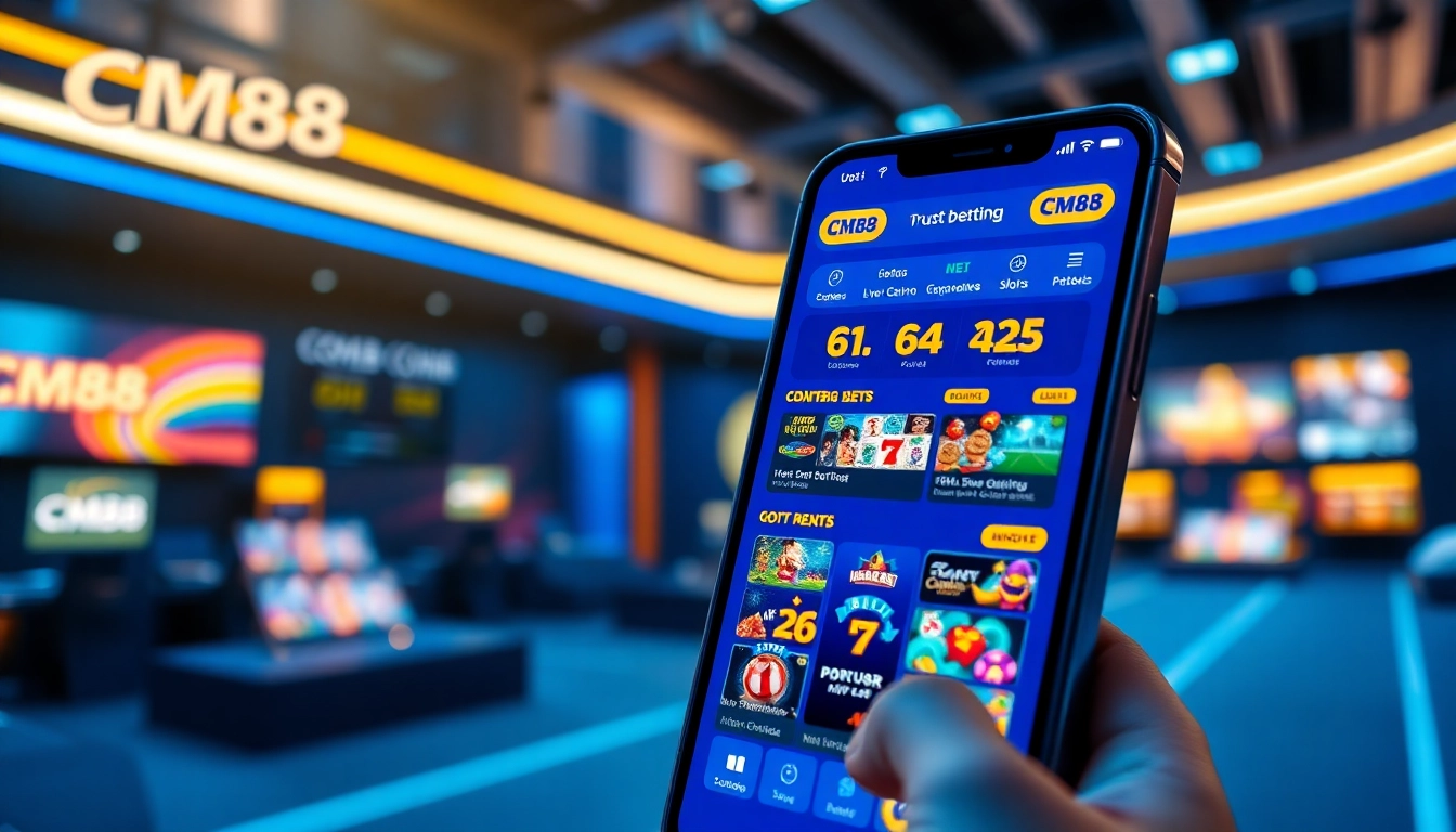 CM88 online betting interface showcasing vibrant promotions and user-friendly design.