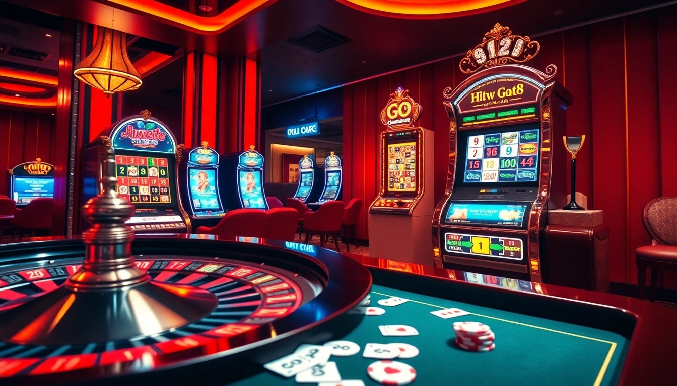 Experience the excitement of gambling at https://go8.ae.org/ with vibrant casino visuals, poker chips, and a roulette wheel spinning.