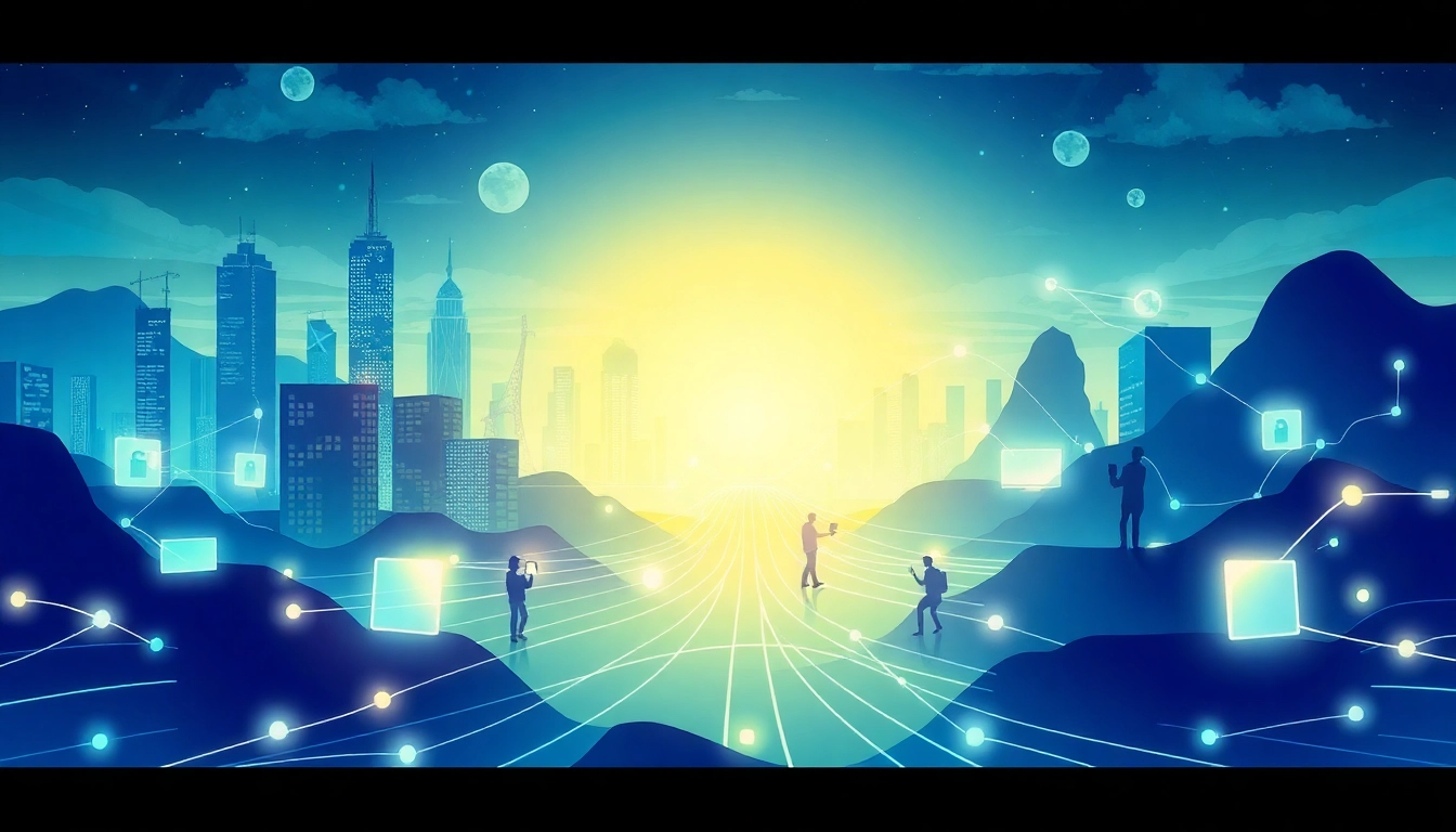 受快连官网启发的快速且安全的互联网连接示意，展示现代设备与数字网络。