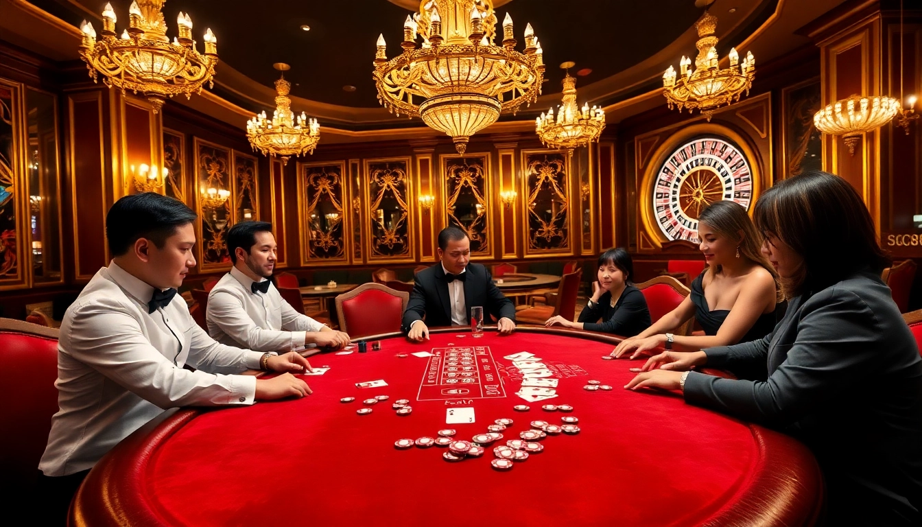 Experience thrilling gameplay at SC88 with cards and chips on a luxurious casino table.